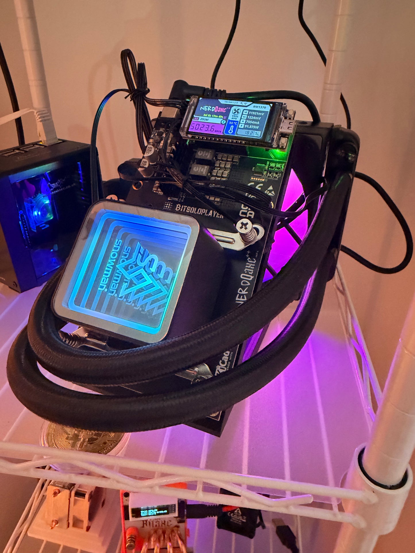 NerdQaxe++ Hydro – 4.8 TH/s Liquid-Cooled Bitcoin Miner | Ultra-Quiet 60W Home ASIC